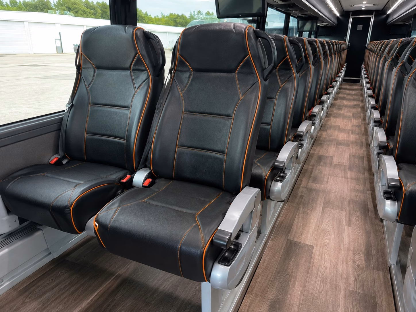 56 passenger charter bus interior